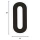 Black Letter (O) Corrugated Plastic Yard Sign, 30in